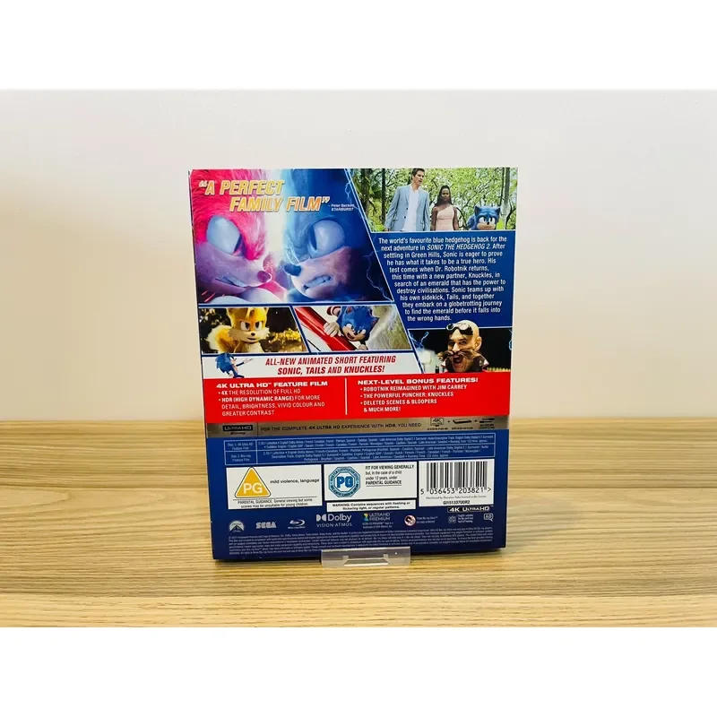 British Version HMV Exclusive 4K Blu Ray Sonic The Hedgehog 2 Movie