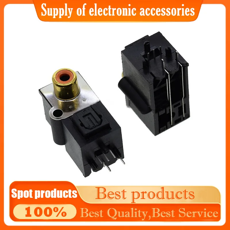 GQ-009B optical fiber socket, DLR21R2-D2 transmitting and receiving end audio optical terminals with coaxial RCA connectors