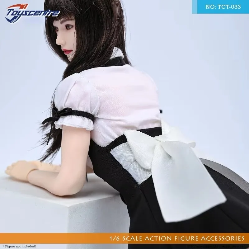 1/6 Scale Female Soldier JK Skirt Puff Sleeves School Style Preppy White Shirt Clothes Model for 12