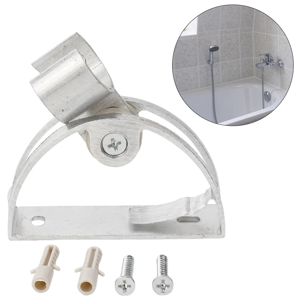 Soporte para cabezal de ducha de mano, soporte de perforación de aluminio montado en la pared para baño, Base de cabezal de ducha ajustable, accesorios de baño