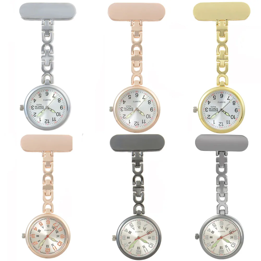 

High Quality Luminous Nurse Watch Stainless Steel Medical Pocket Watch Pin Pocket Watch Hanging Watch Brooch Decor Quartz New