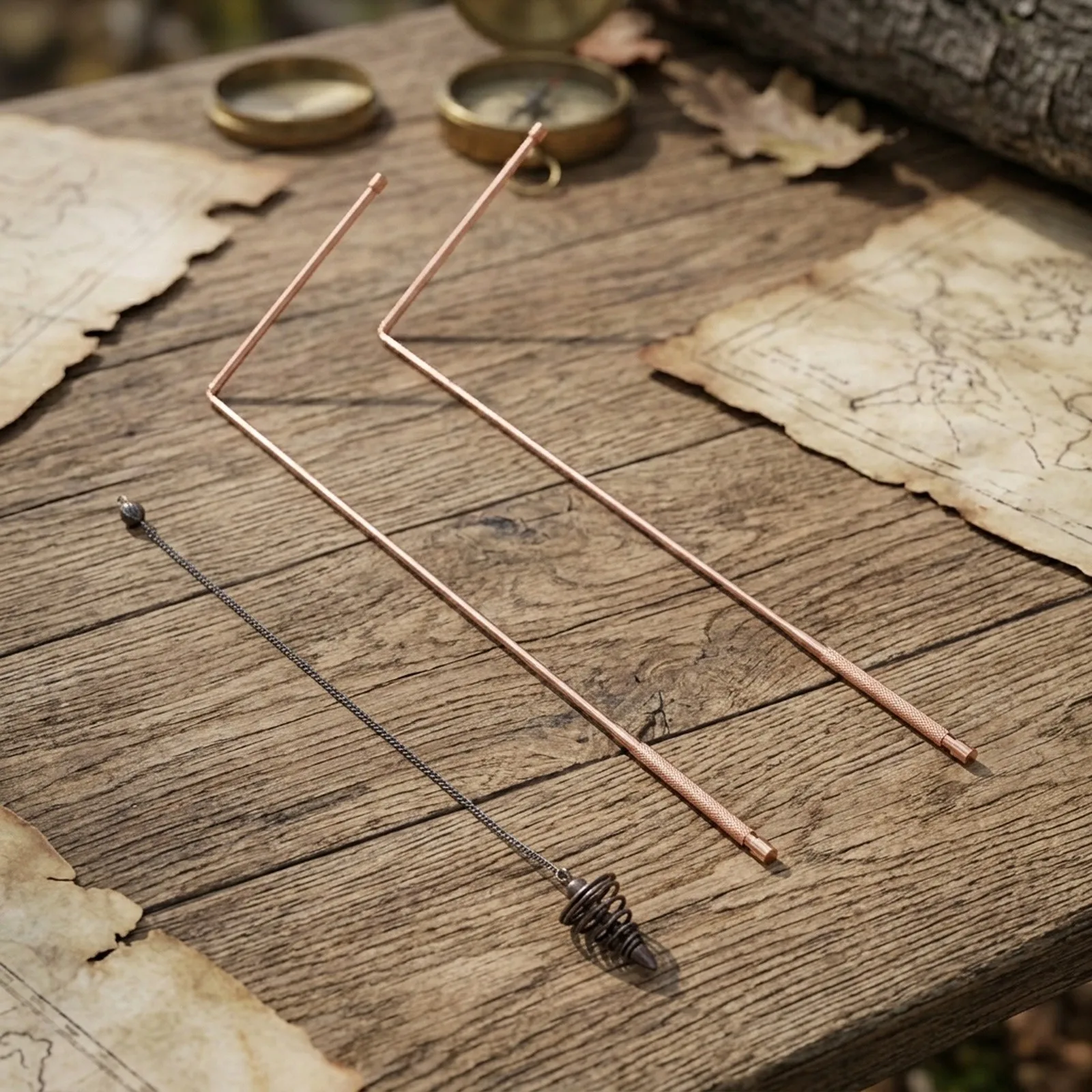 99.9% Copper Dowsing Rods Metal Detector Probe For Water Gold Treasure Finding Divination Search Tools