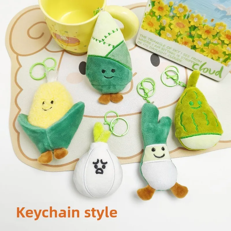 Hot Sale Simulated DIY Vegetable Pendant Keychain Corn Phone Chain Bag Pendant Personalized  Accessory Hanging Decorations