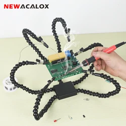 Newacalox-柔軟な手のベルト,サードハンドの溶接,PCBホルダー,ツール,工芸品,ワークショップ,ステーション,修理ツール,4,5つのアーム