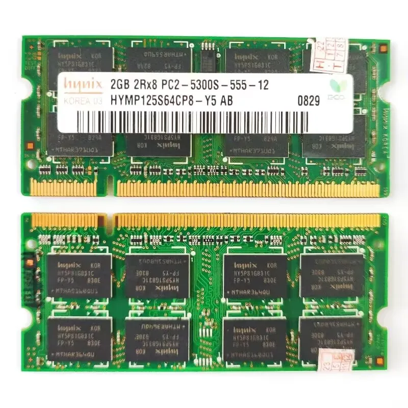 DDR2 RAMS 2GB 667MHz Laptop Memory DDR2 2GB 2RX8 PC2-5300s-555-12 SODIMM 1.8V