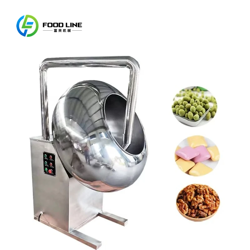 Customized 400mm Industrial Sugar Coating Machine, Chocolate Enrobing Pan for Snack Food & Confectionery Factory