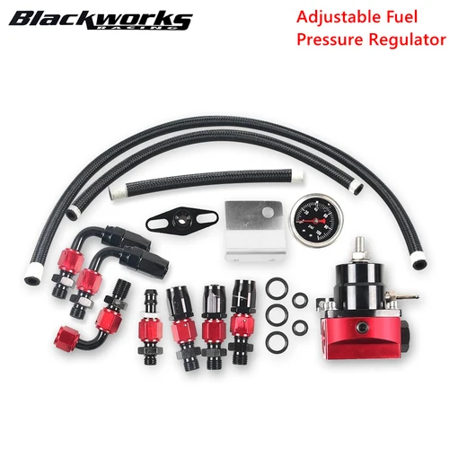 Regulador de presión de combustible EFI ajustable FPR AN6 para 7MGTE MKIII con accesorios de manguera, medidor Universal de 100psi de aceite