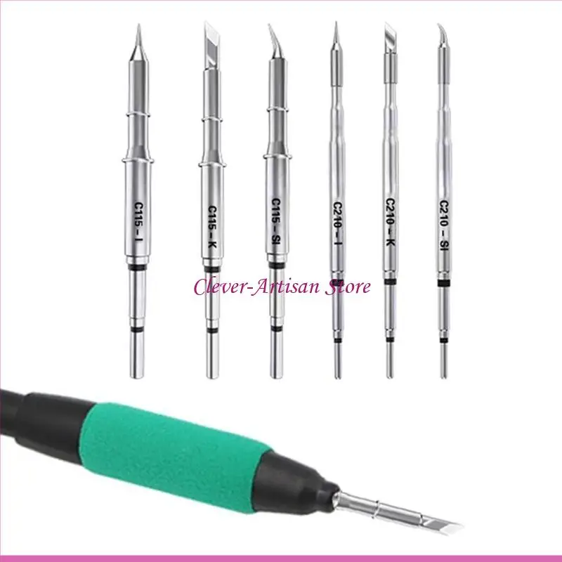 E06B Solder Fer Tips pour C115 C210 Station soudure Conseils soudage Réparation électronique