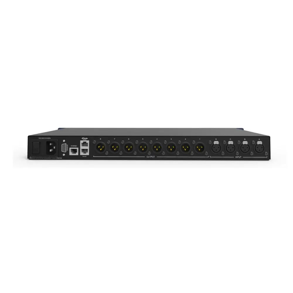4 In 8 Out Audio Processor With Dante Channel Stage Live PA Public Address System