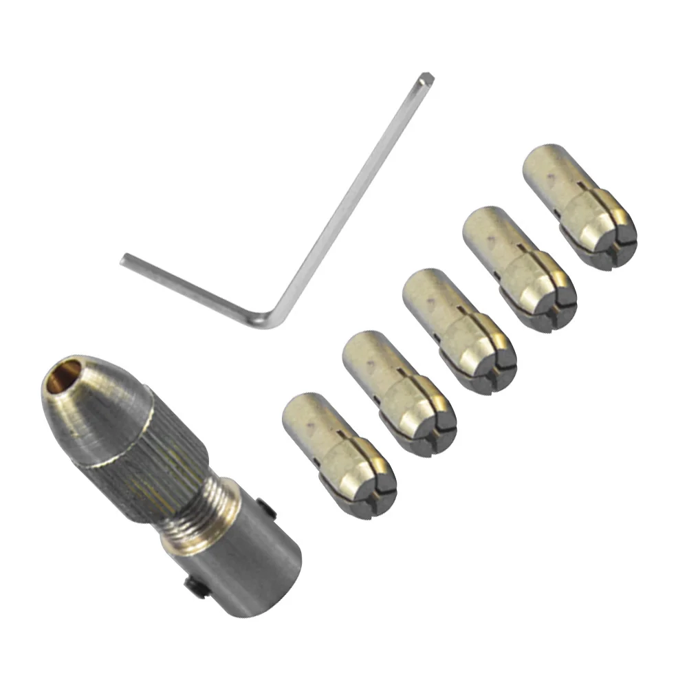 

7Pcs Brass Collet Set Rotary Tool Clamp 05mm 1mm 15mm 25mm 3mm Compatible with Pin Vises Rotary Tools Brass Collet