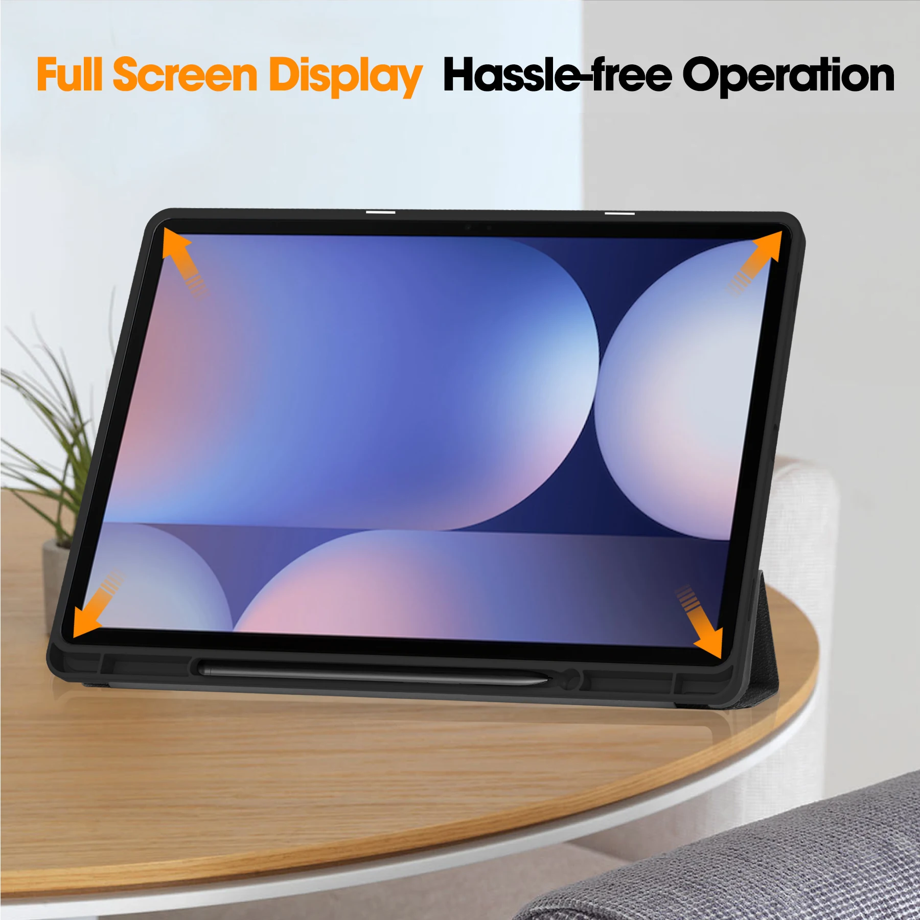 

Для Samsung Galaxy Tab S10 Plus 12,4-дюймовый тройной складной чехол-подставка для смарт-карандашей X820 X826B с автоматическим режимом сна и слотом для ручки