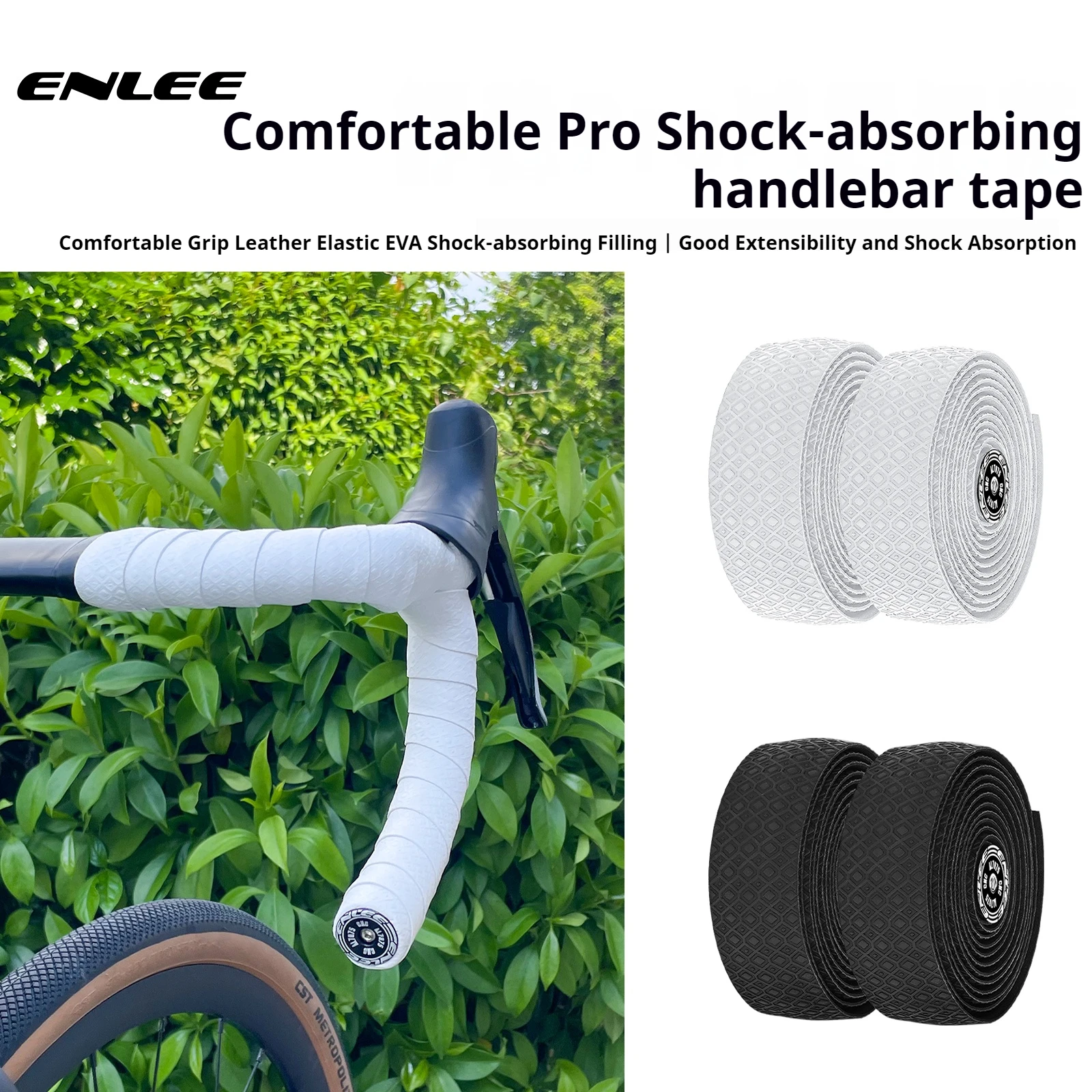 

ENLEE Road Bike Handlebar Straps Drop Handlebar Straps Non-Slip Dirt-Resistant Breathable And Dirt-Resistant Equipment