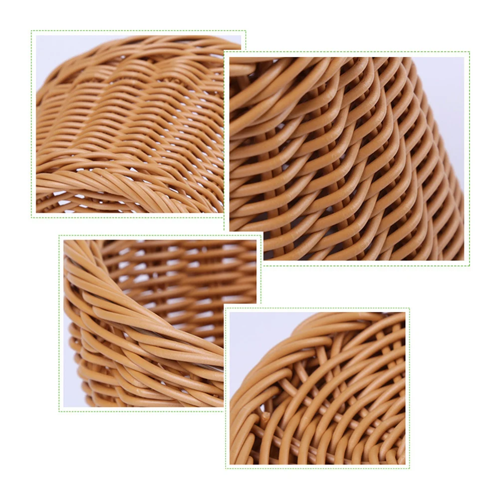 

Rattan Baskets Vegetable Storage Fruit Container Simulated Braided Plastic Creative Shape Home Party Banquet Wedding