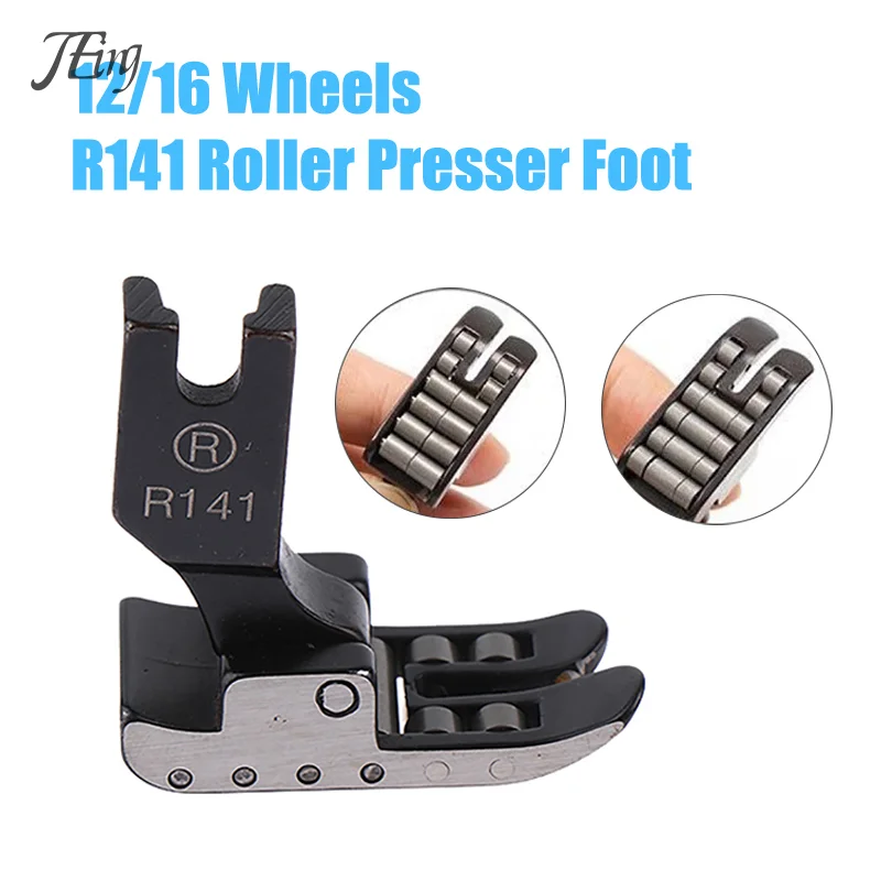 

12/16 Wheels R141 Roller Presser Foot Leather Coated Fabric Presser Feet For Industrial Lockstitch Sewing Machine Tools