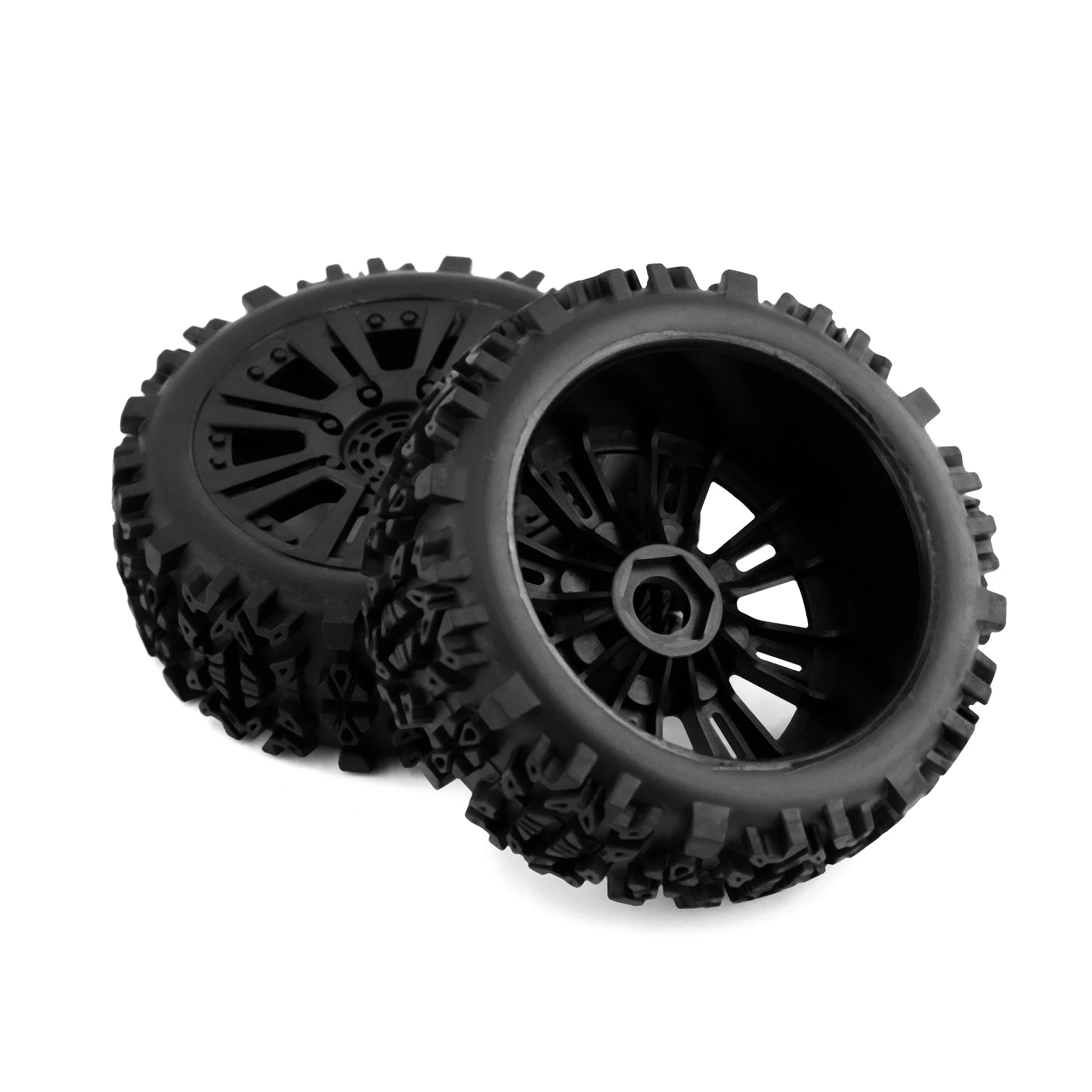 1/8 Scale RC Buggy Tires 17mm Hex RC Wheels and Tires 17mm Hex for Arrma Typhon 6S 3S Talion 6S, Team Losi 8IGHT, HPI 4PCS