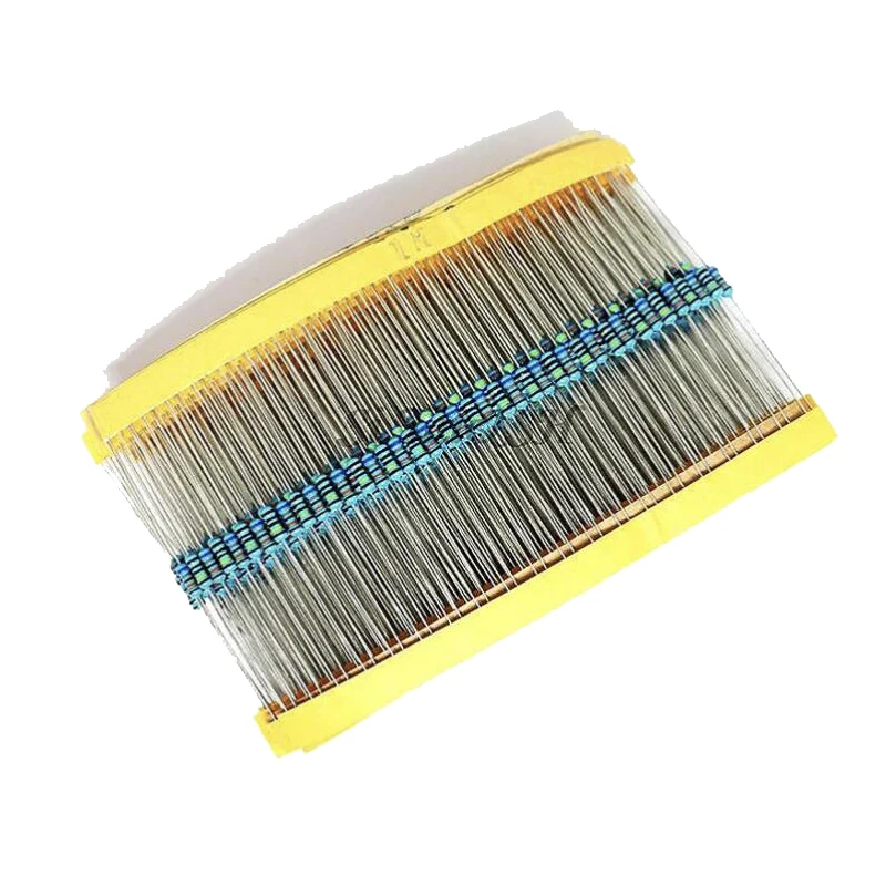 100pcs Metal film resistor series 1/4W 1R~2.2M 1% 100R 220R 1K 1.5K 2.2K 100 220 1K5 4.7K 10K 22K 47K 100K 2K2  4K7 ohm