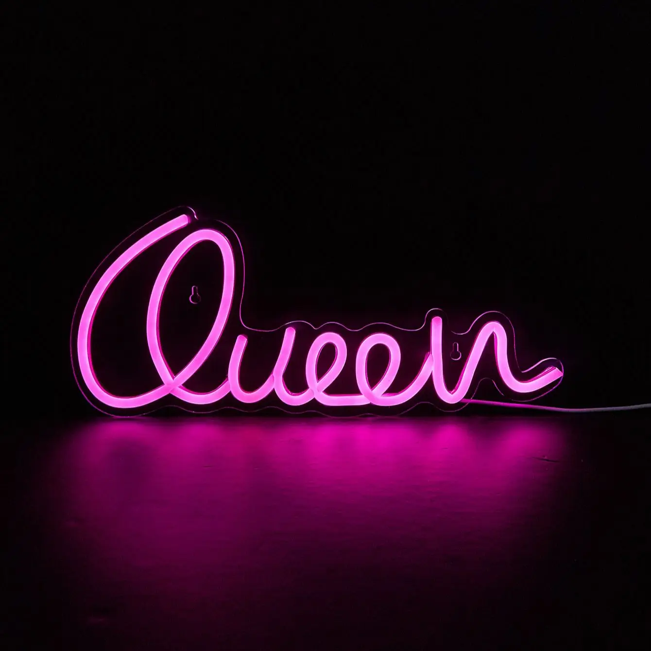 Chi-buy LED Neon Pink Queen USB Powered Night Light Wall Art & Game Room Bedroom Living Room Decor Lamp Sign Birthday Gift