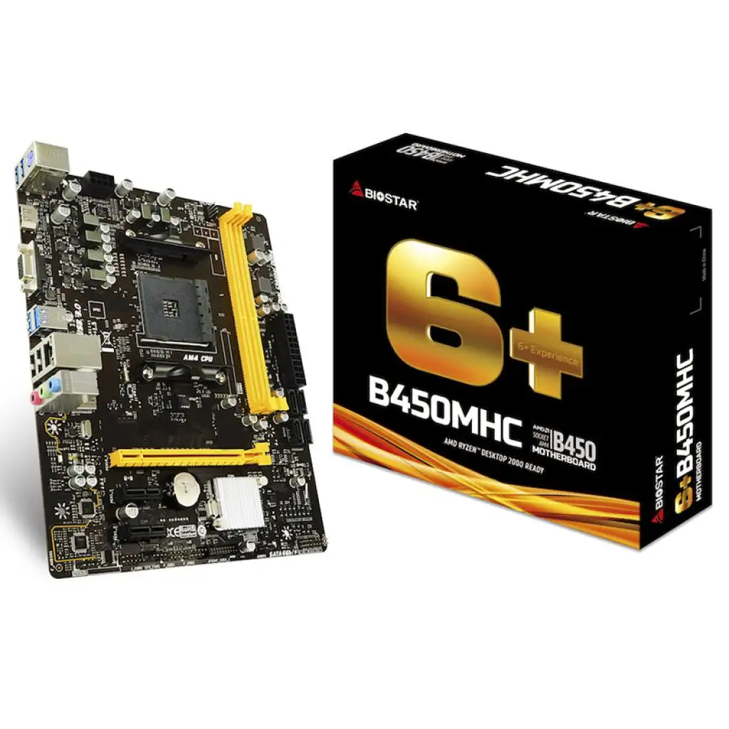 Biostar B450MHC AMD B450 /4-DDR4 DIMM /M.2 /USB3.1 /Micro-ATX / Max-32G Double Channel AM4 Motherboard