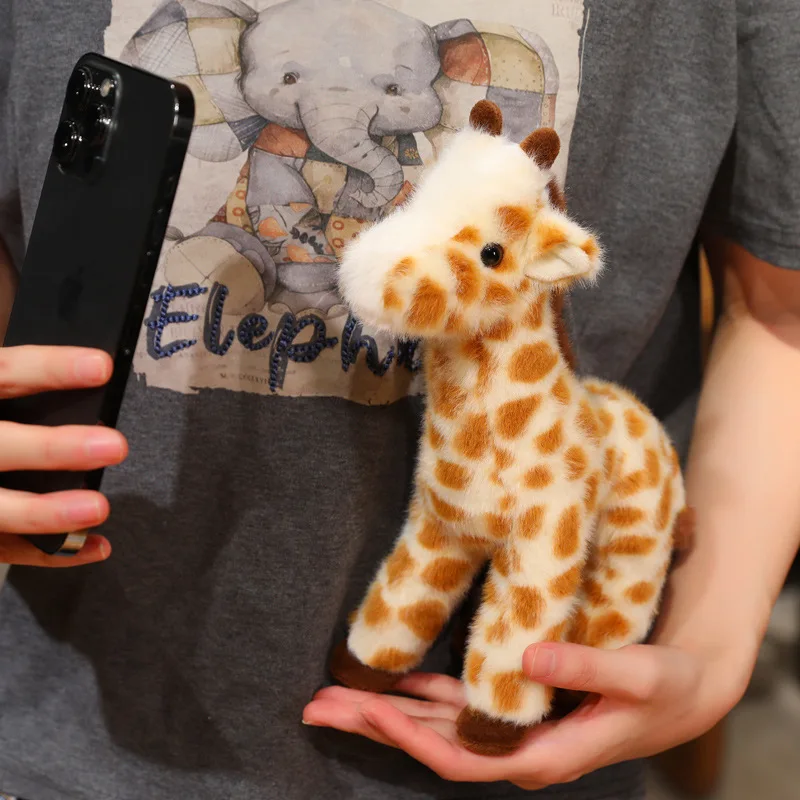 25/35cm Simulation Giraffe Plush Lifelike Stuffed Doll Home Ornament Zoo Souvenir Birthday Gifts