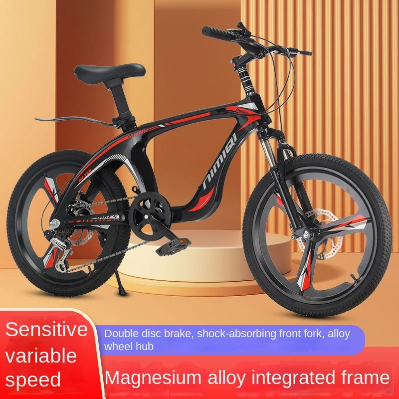 CooyaMagnesium-Legierung Mountainbike Speed Bike Big Kinder Fahrrad 20 Zoll 22 Zoll Scheibenbremse Integriertes Rad Ultraleichtes Studentenfahrrad