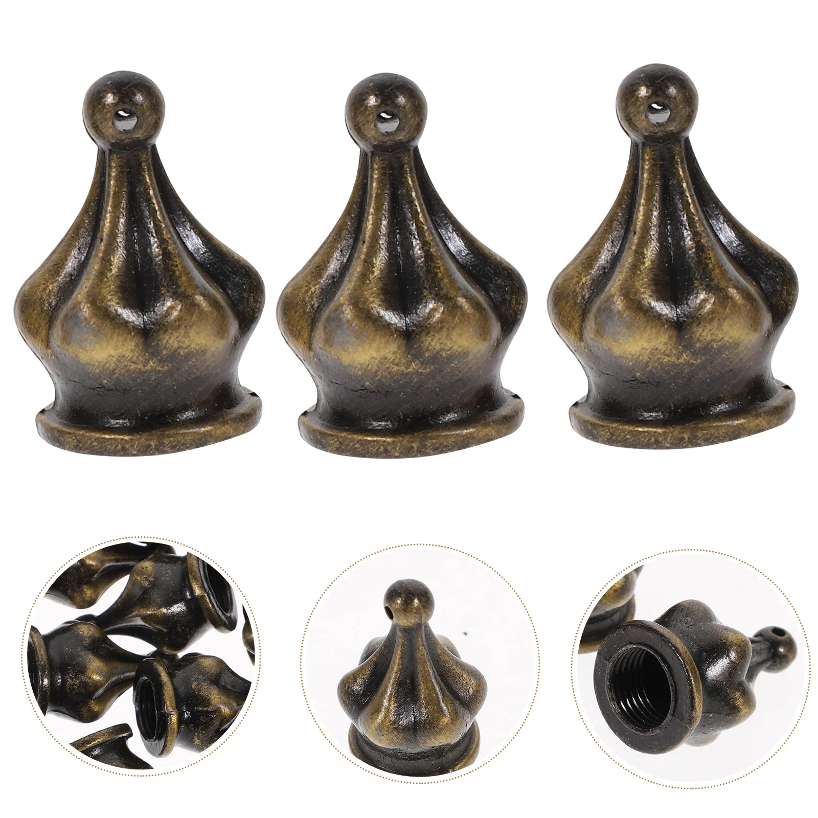 10 Pcs Harvard Shelf Decorative Header Harp Lamp Finial Knob Shade Holder Finials for Lamps Decoration Bracket