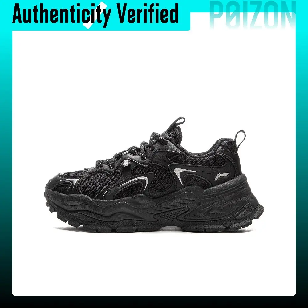 Li Ning Star Synthetic Leather, Textile Low top Casual Shoes Women's Black AGCV252-4