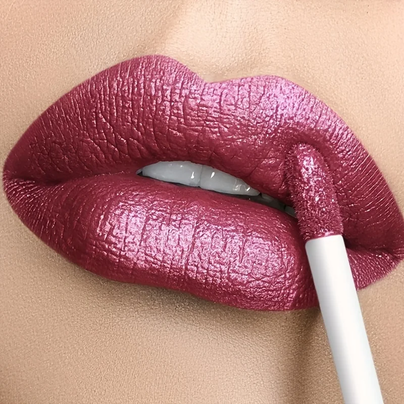 Glitter Metallic Lip Gloss Topper, Smudge-Proof, Non-Sticky, Waterproof, Festival Rave Makeup, Holiday Gift