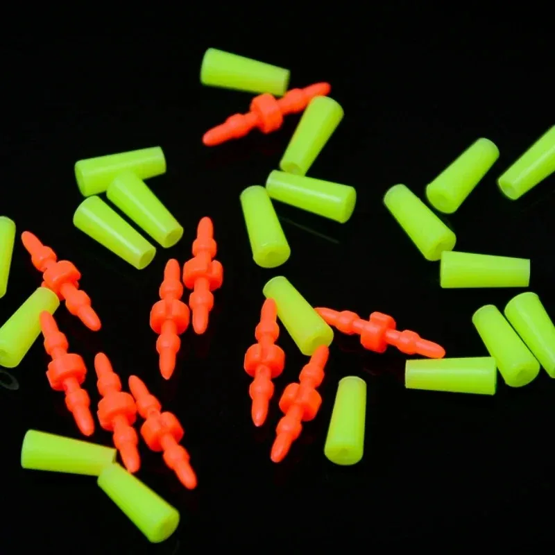 10-60Pcs/Set Float Stop Clips, Yellow Orange Bobber Stopper, Practical Accessories for Sea Fishing & Rod Use