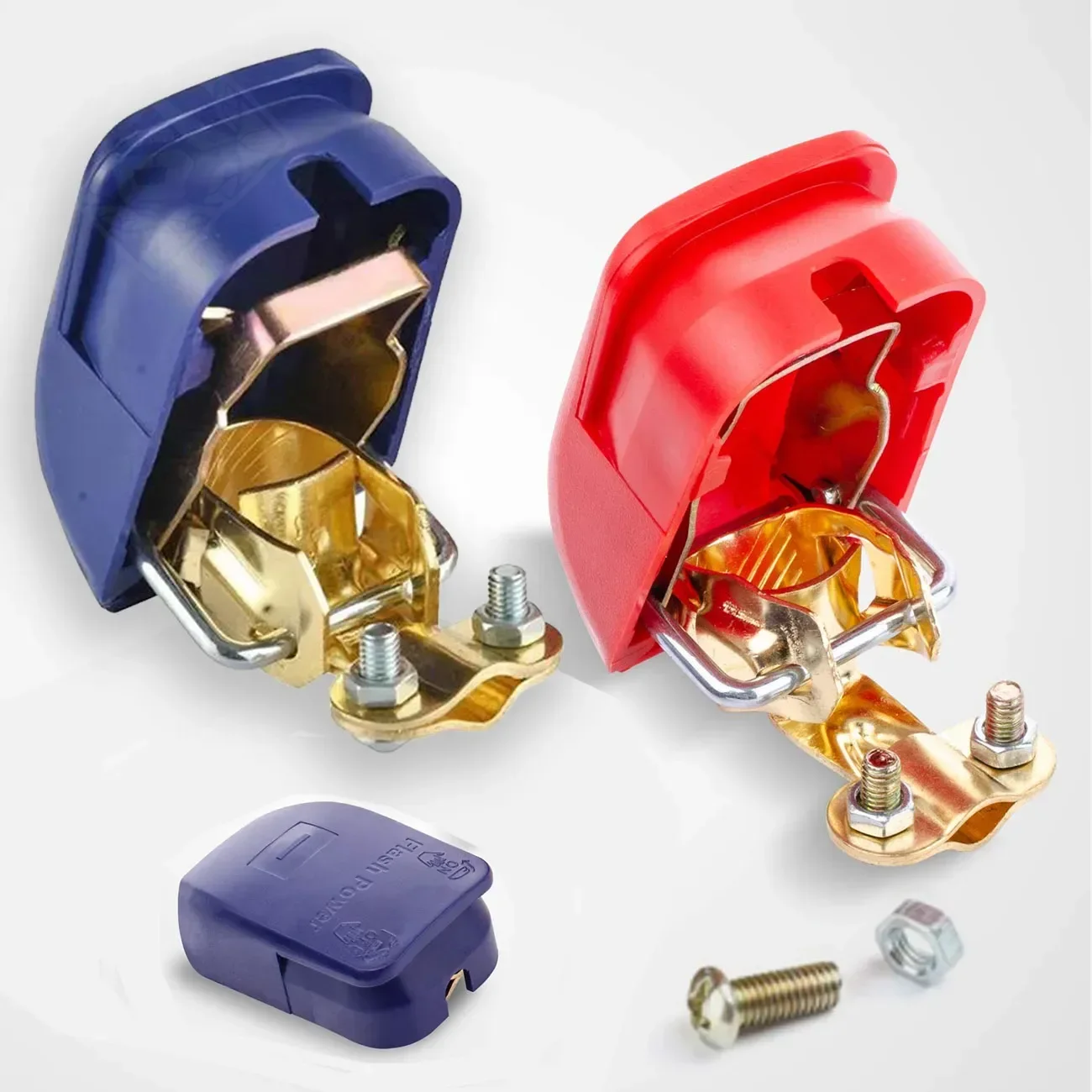 Battery Terminal Connectors Negative and Positive 1 Pair Plate Quick Release Car Connector Battery Clamps Top Post Clips