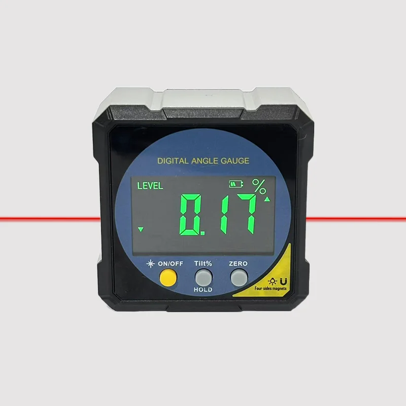 

Digital Protractor with LED USB Mini Magnets Base Level Slope Bevel Box-360° Laser Range 0.05° Resolution Angle Gauge Meter