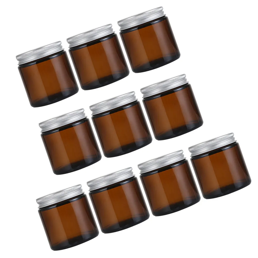 

10Pcs Scented Container Glass Jar 100Ml with Cover for DIY Holder Perfume Bottle Aroma Essential Oil Home Aroma