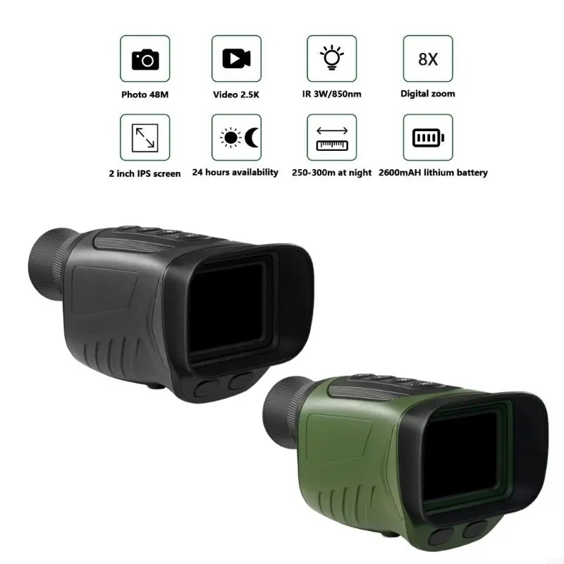 رؤية ليلية بالأشعة تحت الحمراء مسجلات فيديو أحادية العين تلسكوب للسفر لتصوير الحياة البرية ومشاهدة الطيور في الهواء الطلق 24BD