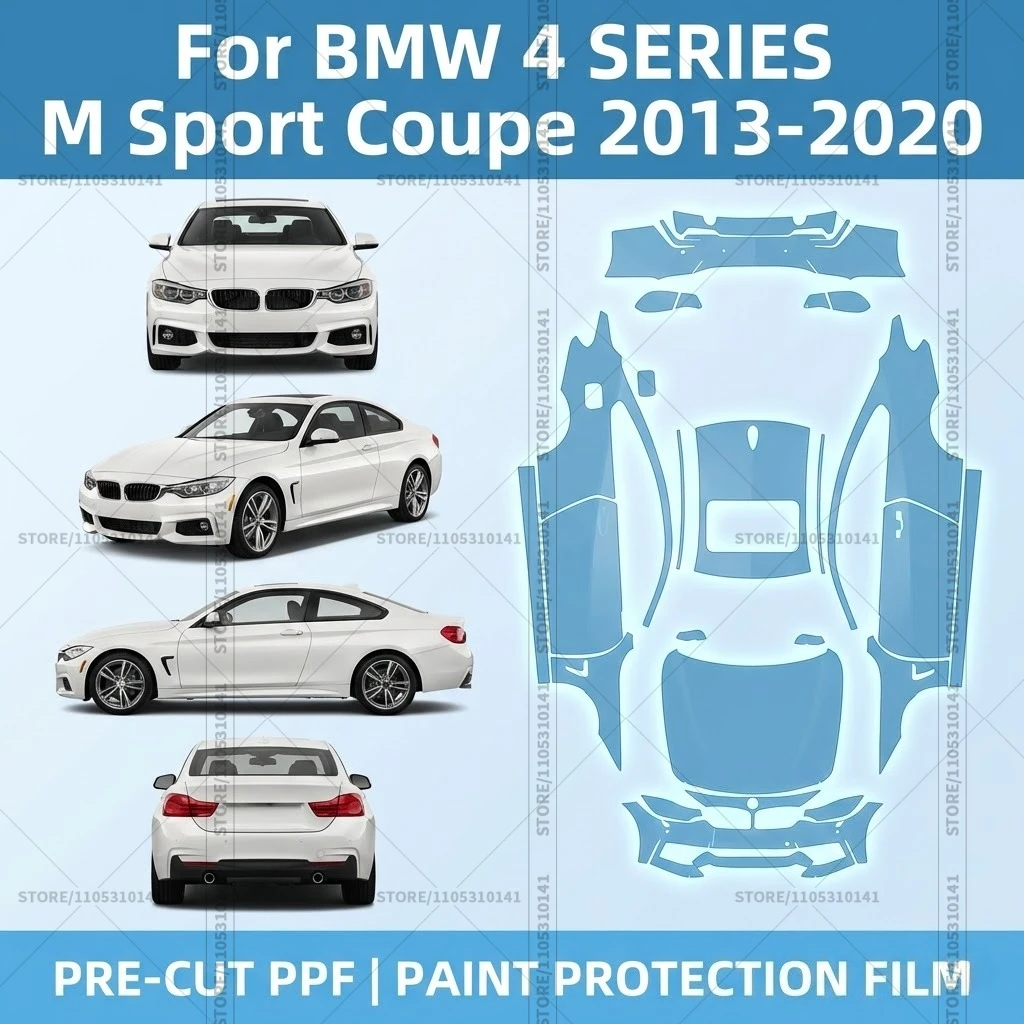 

Pre-Cut Paint Protection Film PPF Transparent Car Film Automotive PPF Full Vehicle For BMW 4 SERIES M Sport Coupe 2013-2020