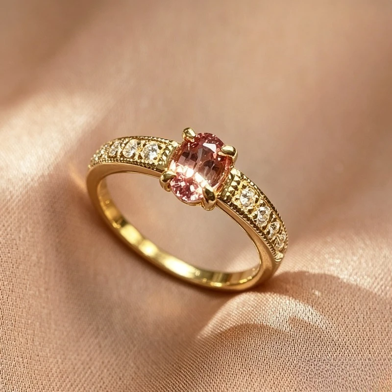Vintage-inspired red oval women's ring, the perfect choice for gifting and an ideal Valentine's Day jewelry piece for women