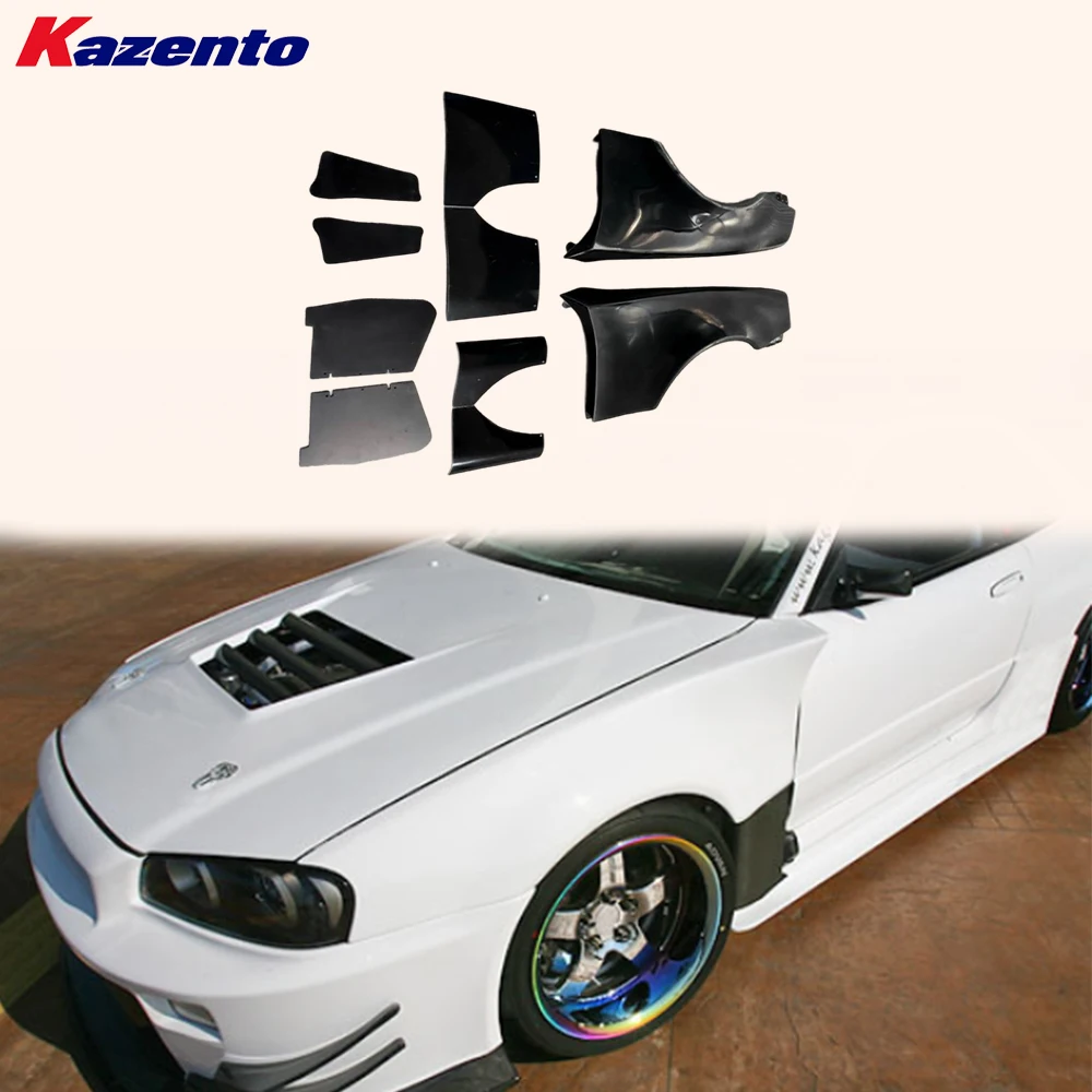 

Для Nissan Skyline R34 GTR: Пара передних вентилируемых крыльев из стекловолокна GK (только для R34 GTR)