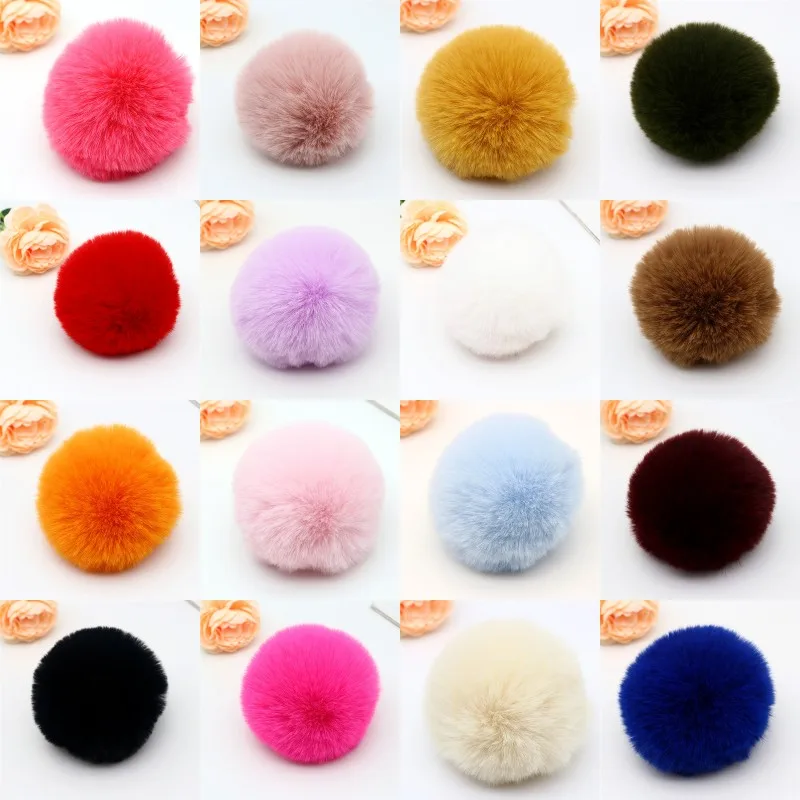 10-20 Pieces Fluffy Soft Pom Pom 10cm Faux Plush Pom Pom DIY Keychain Pendant Wedding Home Decor Pom Pom Sewing Supplies