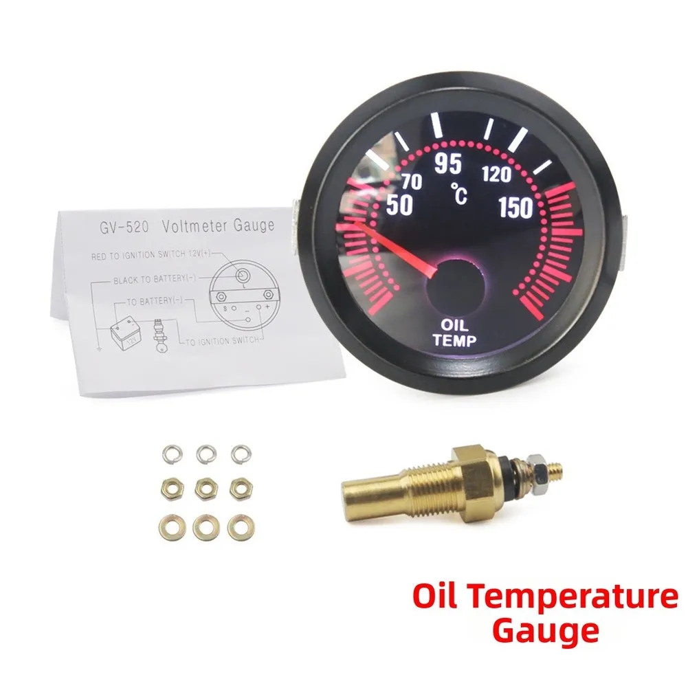 85mm 3-3 8 Inch Marine Gauge Kit Engine Performance Monitoring Visual Alarm 7 Switchable Background Colors Built-in Visual Alarm