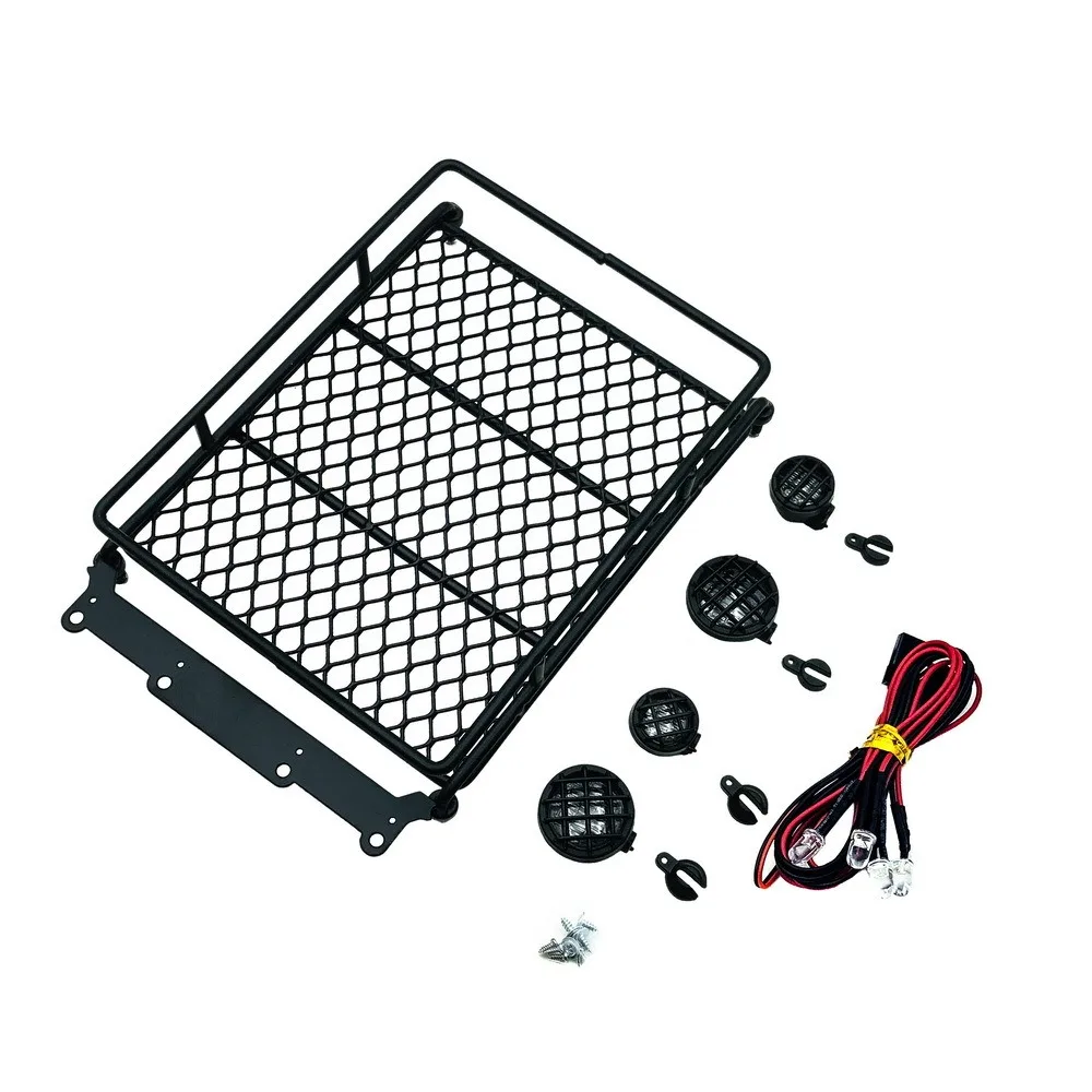 

Universal Roof Racks With LED Light for 1/14 1/12 1/10 RC Crawler Car SCX10 CC01 MN D90 D91 D99 MN90 MN99S