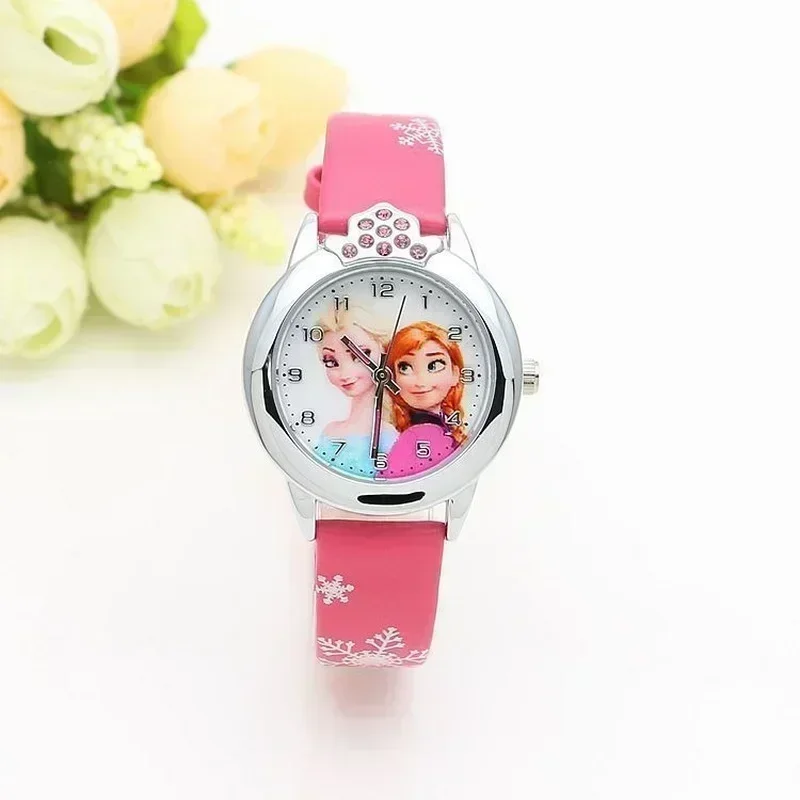 Disney Frozen Elsa Children\'s Watch Anime Figure Anna Belt Analog Luminous Digital Electronic Cartoon Watch Kids Birthday Gift