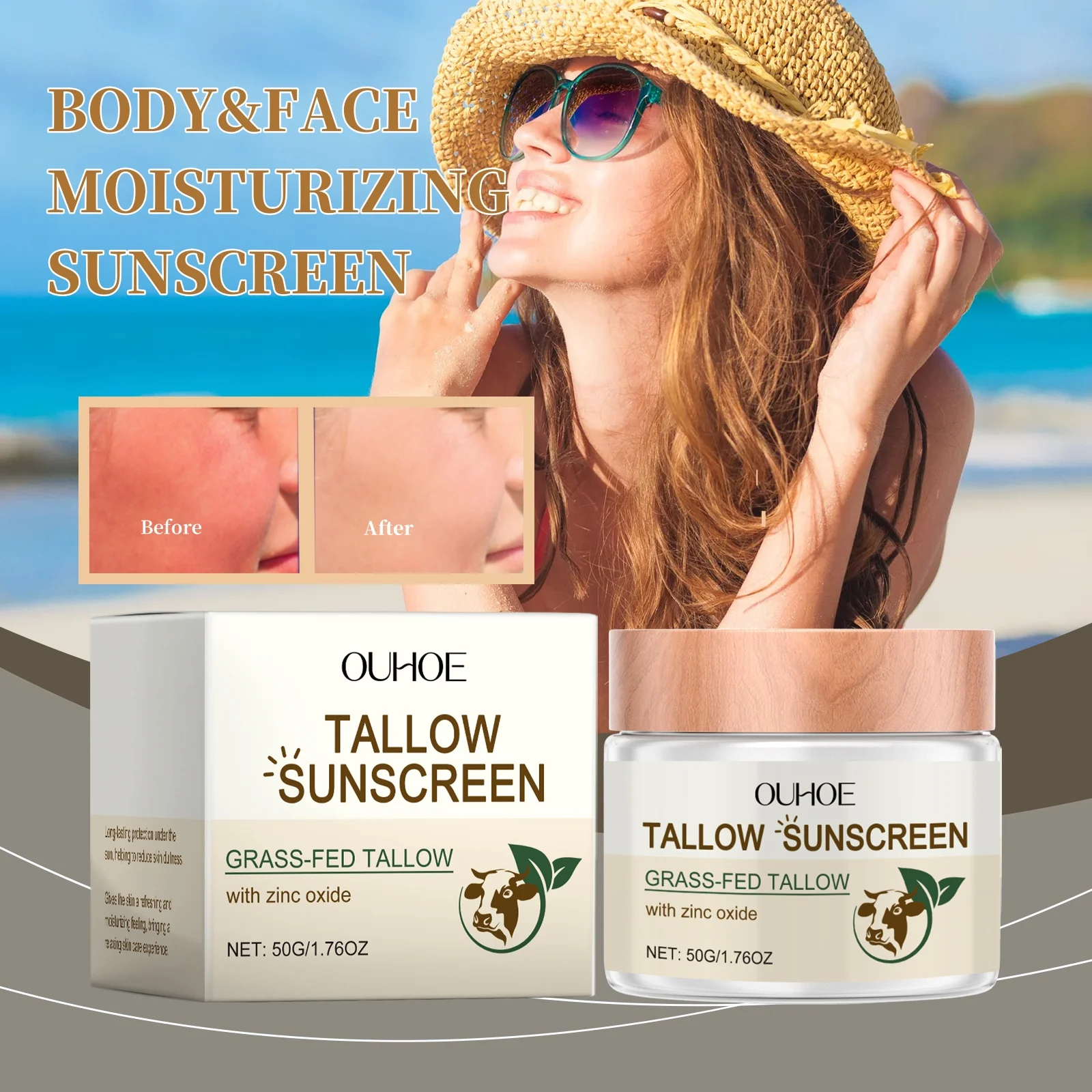 

Facial Moisturizing Protective Cream Outdoor Protection Refreshing Texture Lightweight Lsolation Protection Gentle Daily Care
