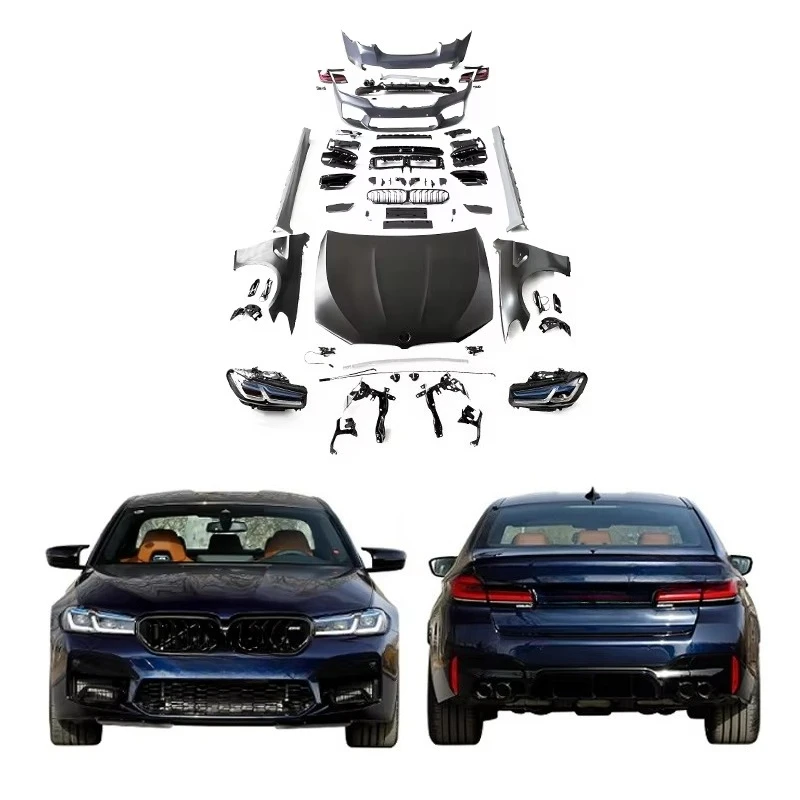

Комплект обвеса в стиле M5 для BMW 5 серии F10 F18 (2010-2017 гг.), обновление до G30 G38 LCI, обновленные бамперы и кузовные детали, автомобильные аксессуары