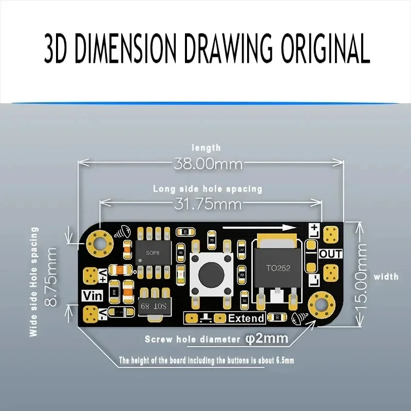 Micro Button Dimming Board Key Module Bistable Electronic Switch Lamp Dimming Module Constant Voltage Instead of Mechanical view 3