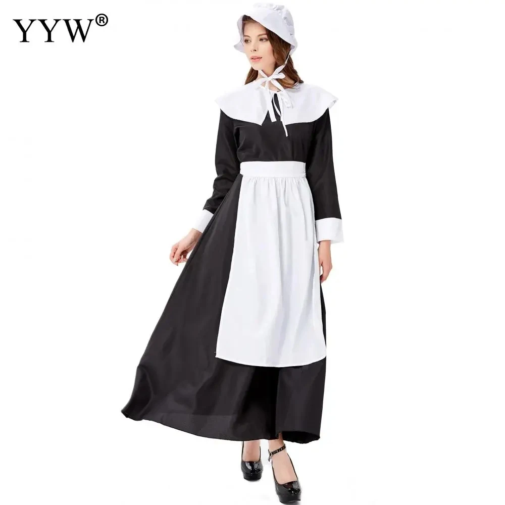 

2XL Plus Size Cosplay Costumes Maid Dress Black Apron Lolita Long Sleeve Dress Maids Outfit Anime Costumes Kawaii Women Clothes