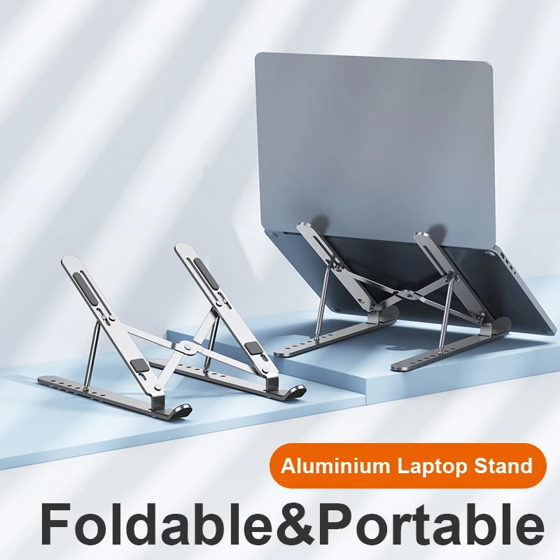 

Fordable Aluminium Alloy Tablet Stand for iPad Pro 13 11 2024 Stable Support for MacBook Air Pro 13 14 15.3 16.2 Laptop Stand