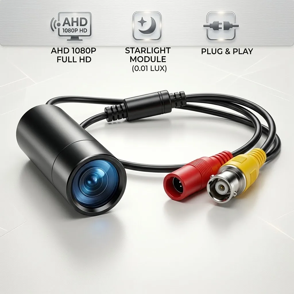 2MP 1080P AHD Mini-Bullet-Kamera AHD/TVI/CVI/CVBS IMX322 Starlight-Modul IP66 Wasserdicht 3,6/4/6/8/12/16mm Objektiv für Sicherheit