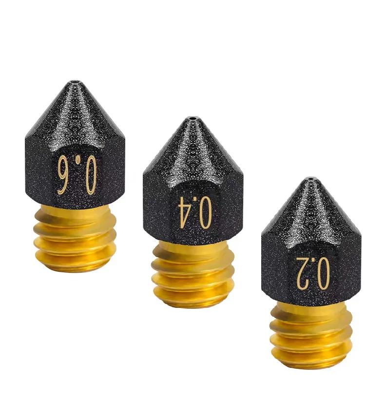 MK8 E3D V6 Volcano PTFE Coated Brass Nozzle Non-Stick PETG Anti Stringing 3D Printer Extruder Replacement Nozzle