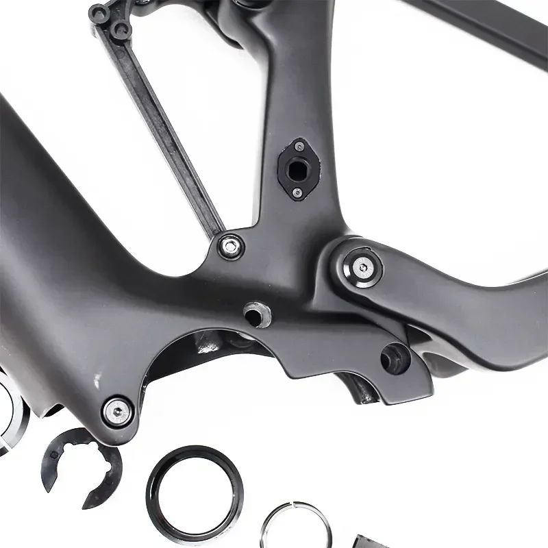 CEF50 Full Suspension Carbon Fiber Ebike Frame Bafang M820 Mid Motor 36V 43V 48V E-MTB AM 29ER Frame