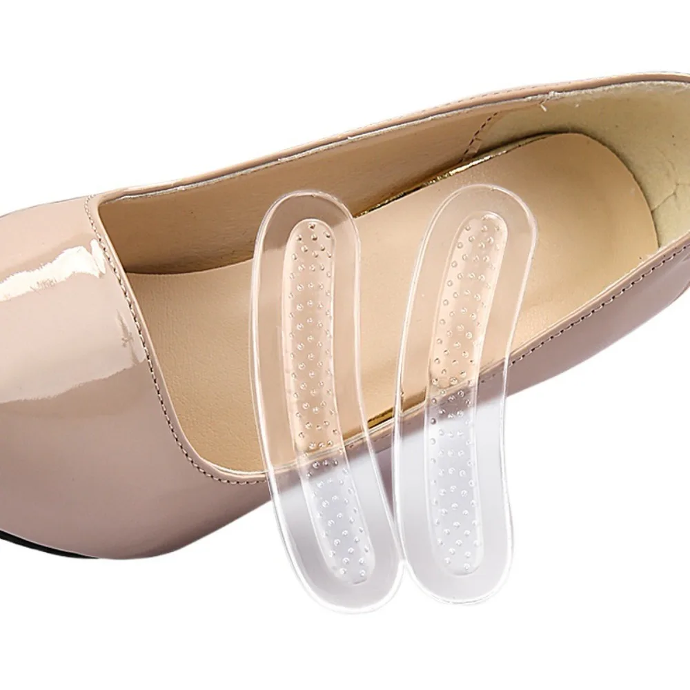 2PCS Gel Heel Cushions for Women Soft Silicone Shoe Inserts Anti-Slip High Pads, Adjustable Foot Care Cushion for Pain Relief