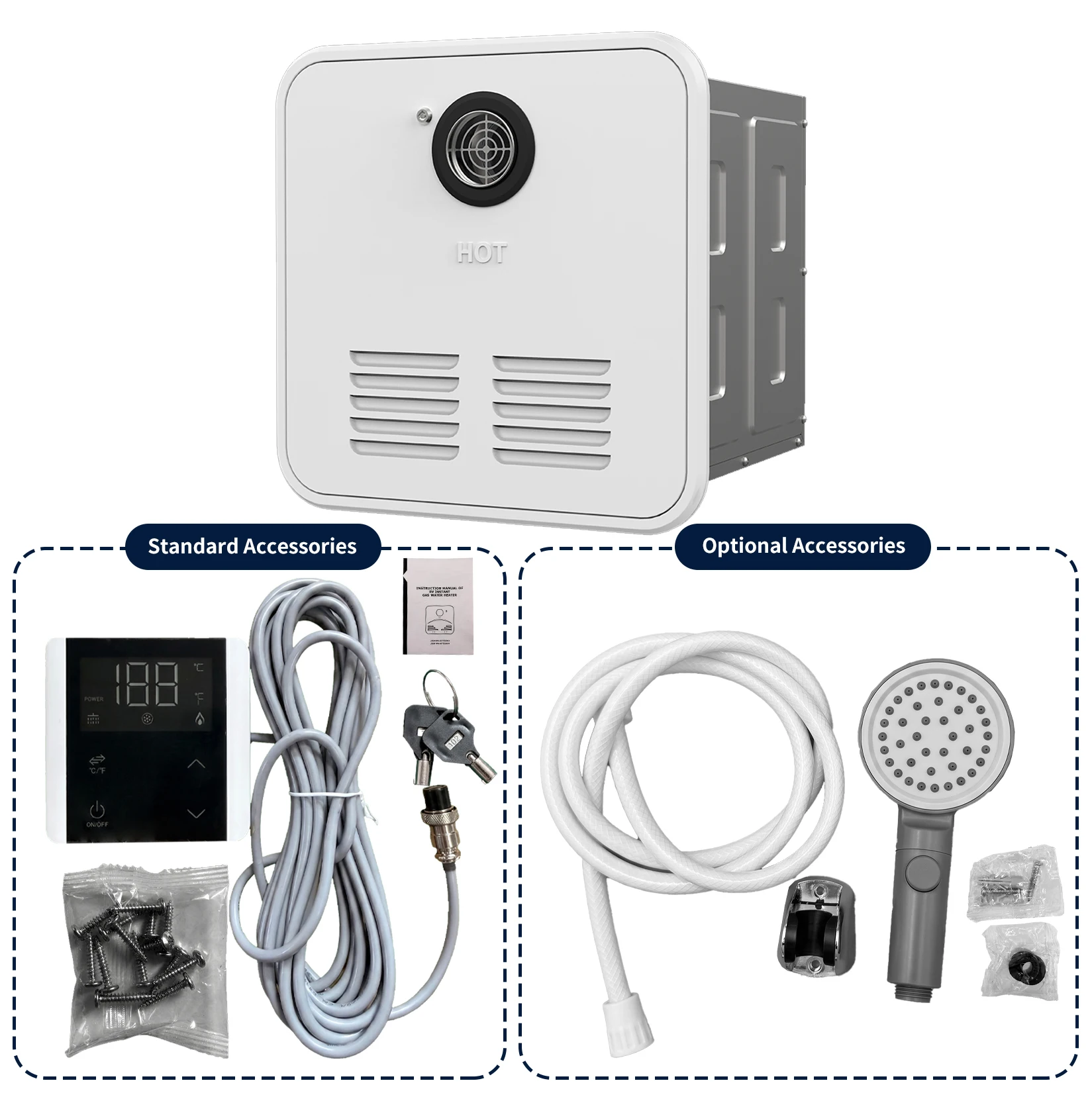Outdoor gas and car water heater 65000-stainless steel tankless rainproof and backflow factory direct supply can be customized