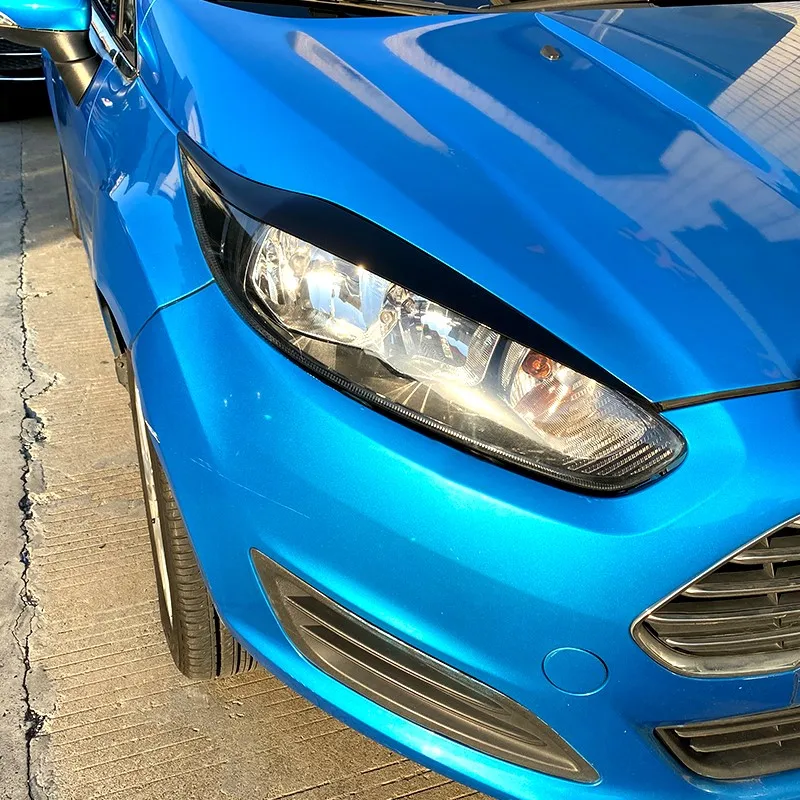 Cejas de faro delantero de coche para Ford Fiesta MK 6,5 7,5 2013-2017 cubierta de párpados de faro delantero embellecedor Kits de carrocería de coche accesorios de coche